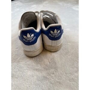 Adidas Stan Smith CF White Blue Leather Velcro Sneakers Shoes Mens